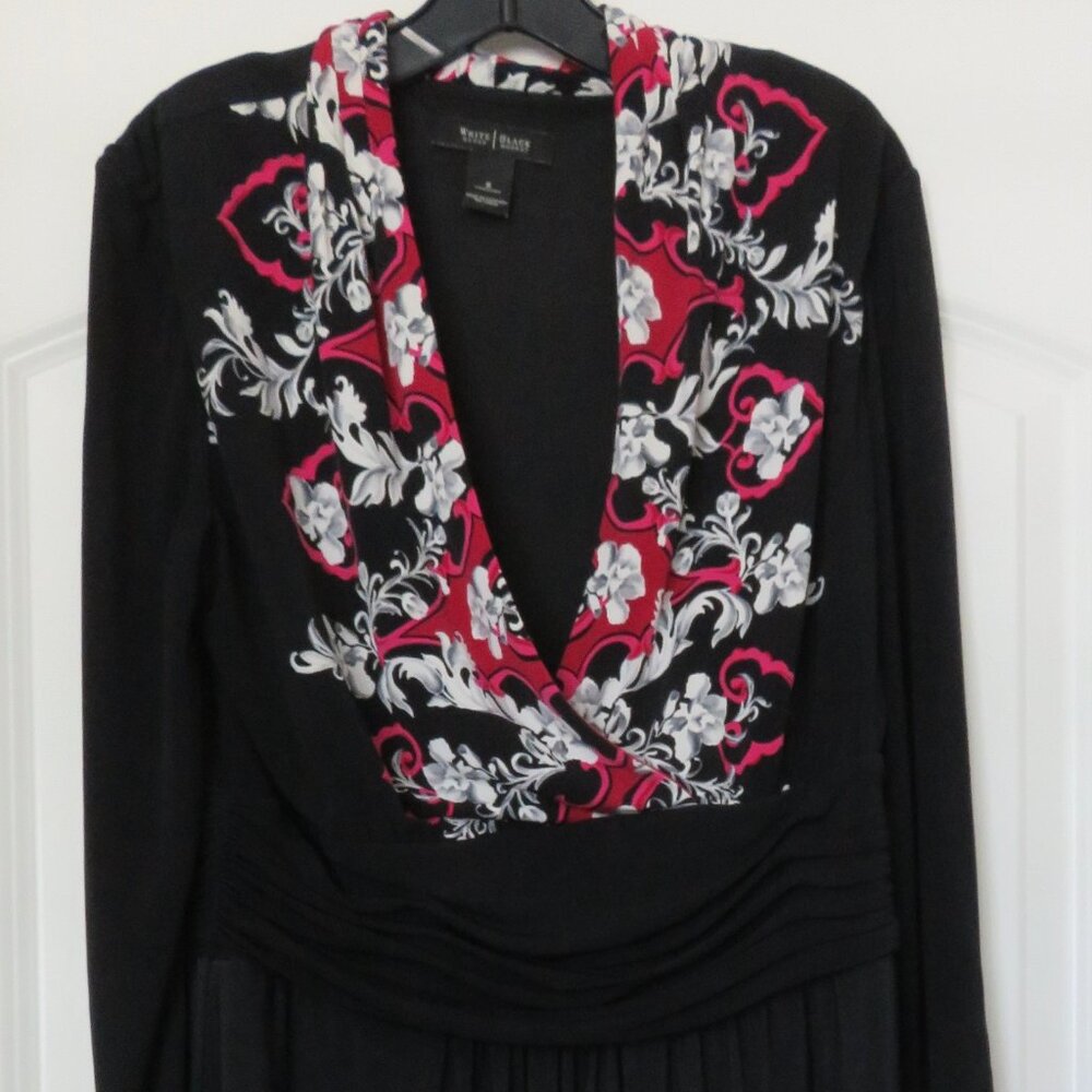 EUC WHBM Faux Wrap Dress 3/4 Sleeves - Small